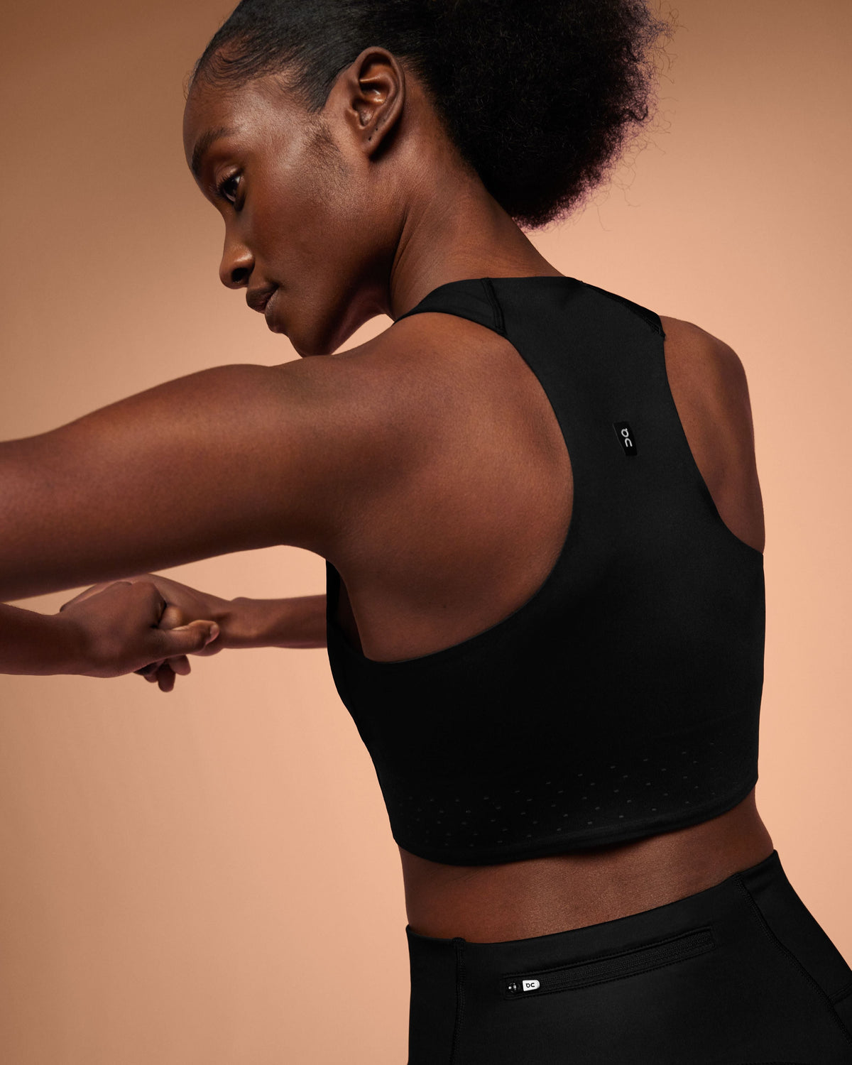 Women's Race Crop Black | Shadow - US 8082