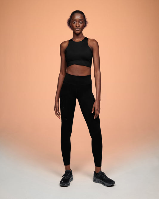 Women's Race Crop Black | Shadow - US 8082