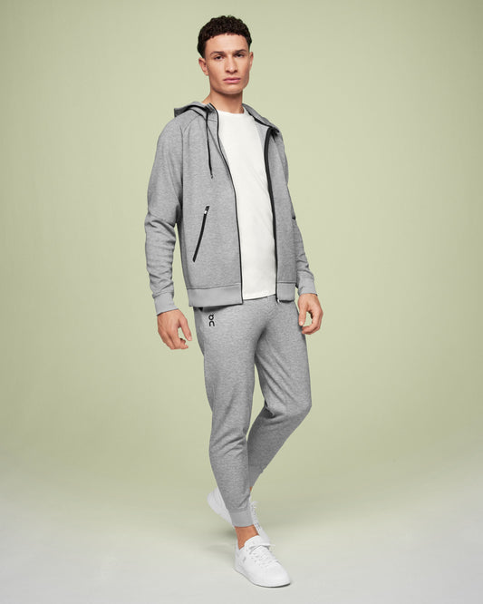 Men's Zipped Hoodie Grey - US 1406